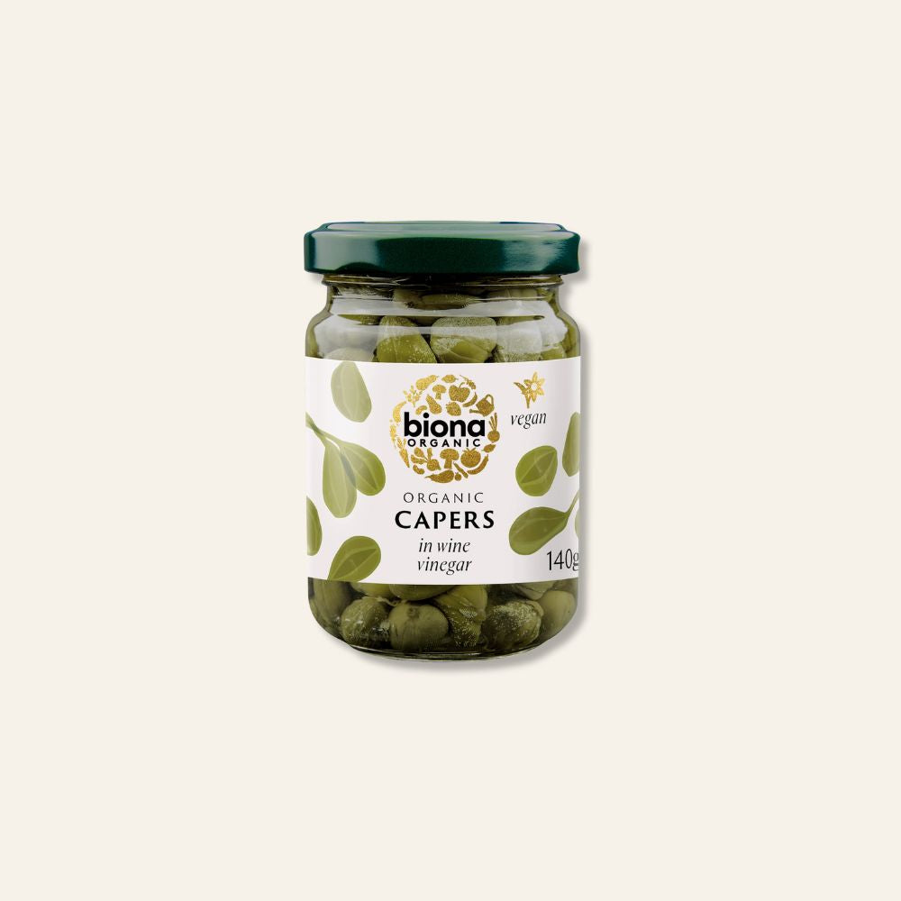 Biona Organic Capers in Wine Vinegar 140g