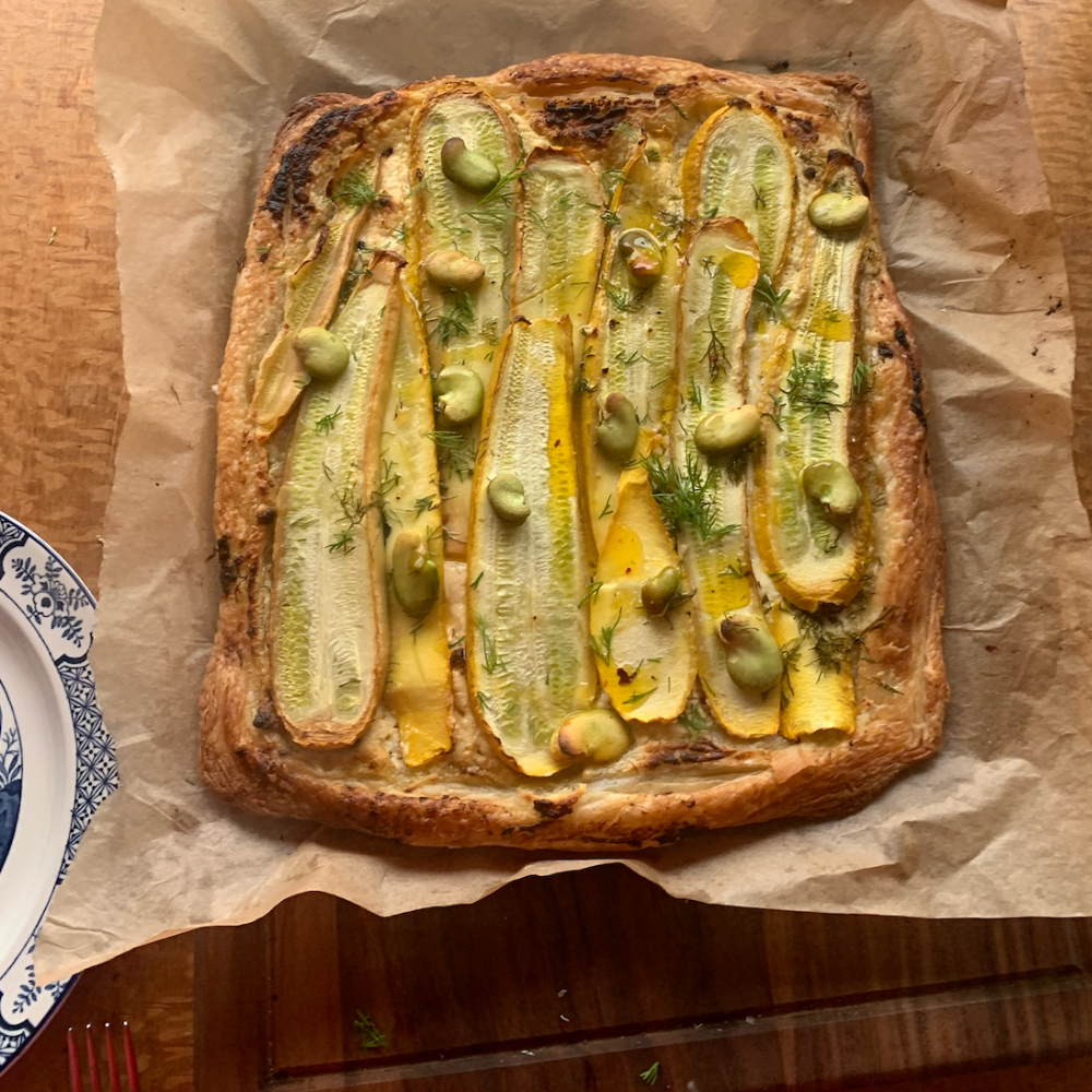 Courgette & Ele Soft Cheese Tart