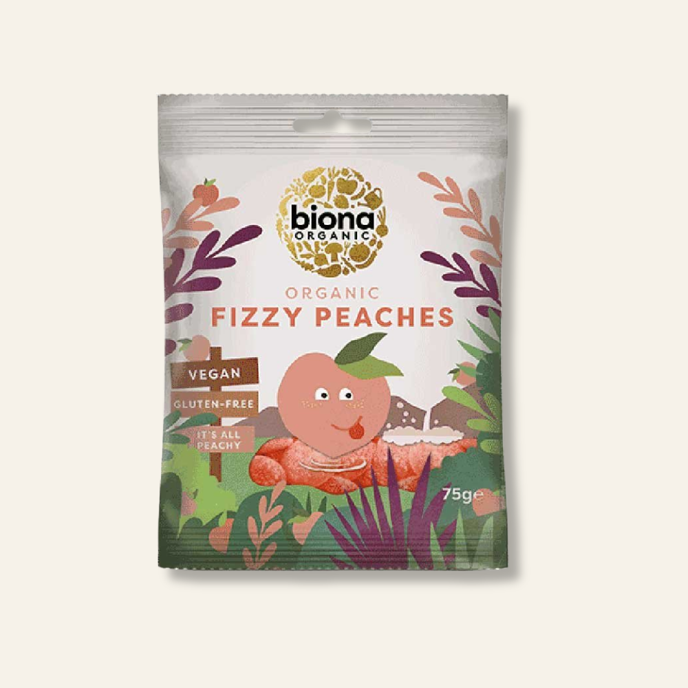Organic Fizzy Peaches 75g