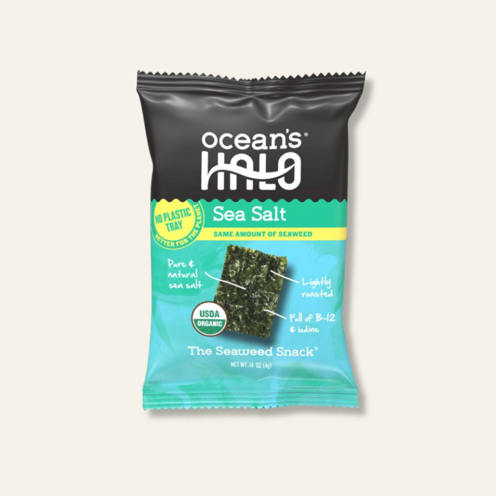 Ocean's Halo Organic Sea Salt Seaweed Snack 4g