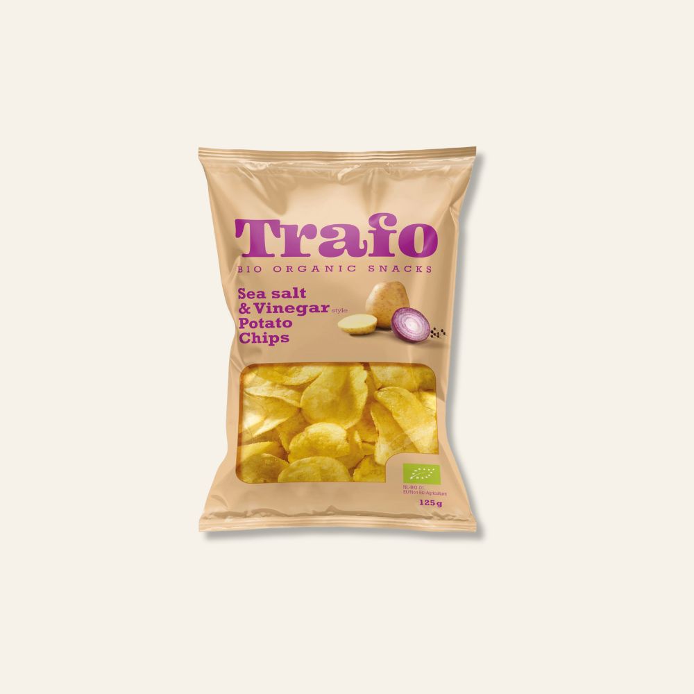 Trafo Organic Sea Salt & Vinegar Crisps 125g