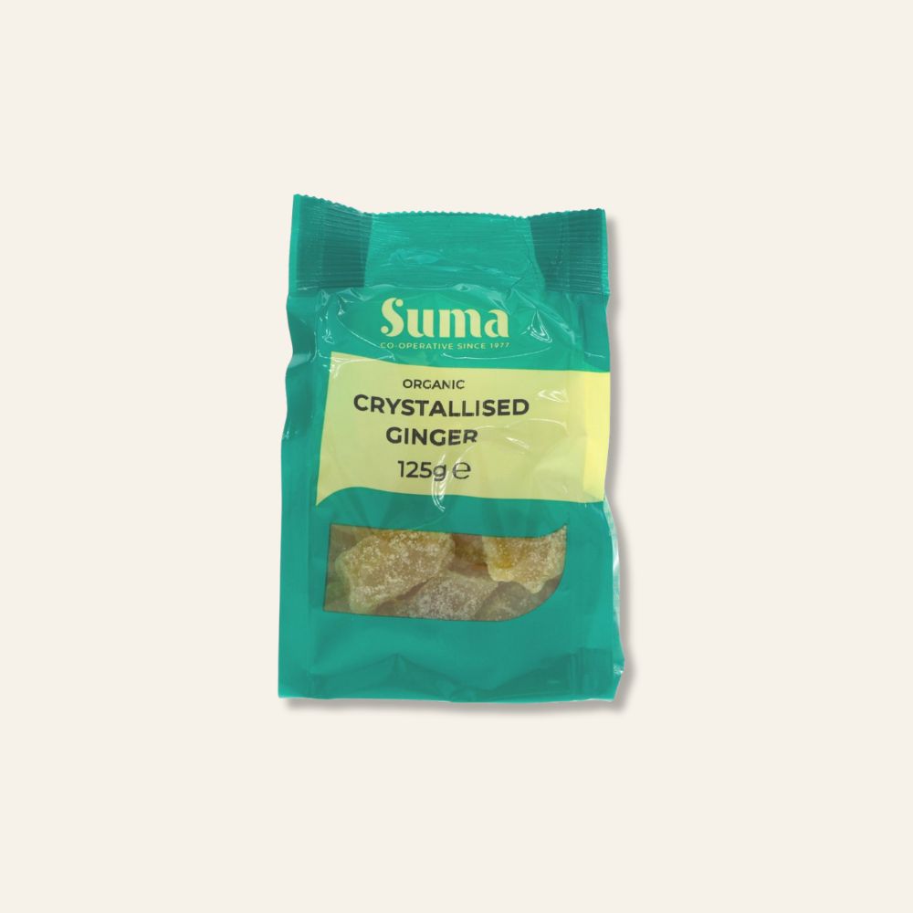 Suma Crystallised Organic Ginger 125g
